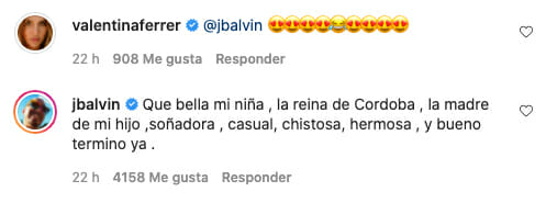 ¿Qué dijo J Balvin de fotos en bikini de Valentina Ferrer en Instagram?