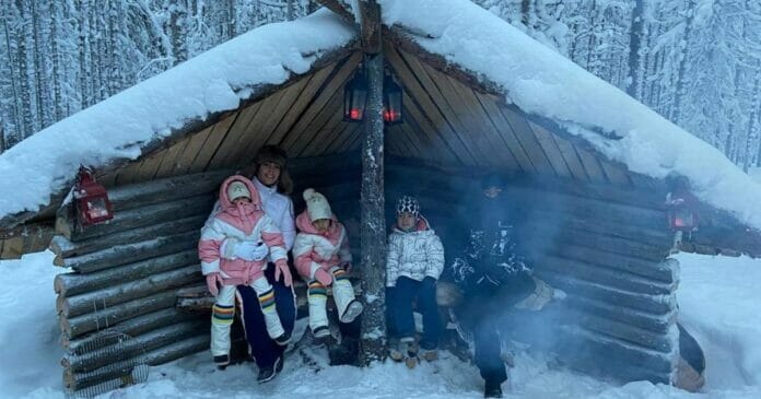 Georgina Rodríguez, pareja de Cristiano Ronaldo, viaja a Laponia con sus cuatro niños