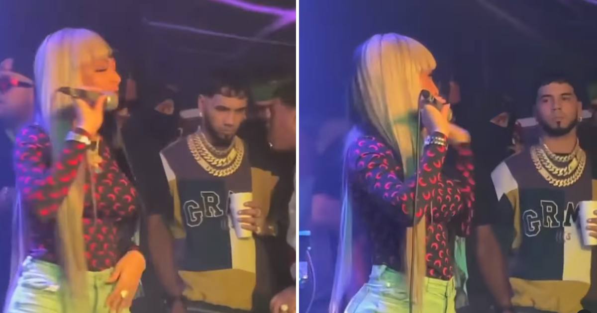 Anuel AA apoya a Yailin La Más Viral de concierto en Blue Live Club