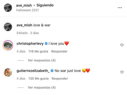 Elizabeth Gutierrez comenta publicación en Instagram de la novia de su hijo con WIlliam Levy