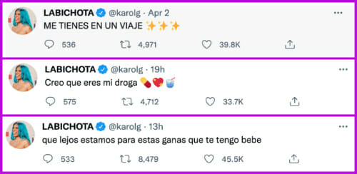 Karol G comparte mensajes en Twitter tras adelanto de cómo suena su nuevo tema