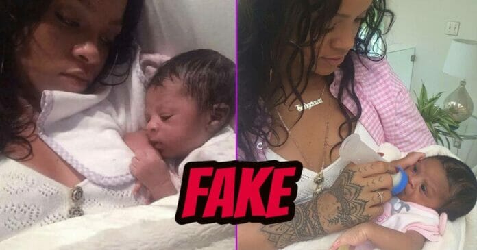 Difunden foto de la sobrina de Rihanna como si se tratase de su primer hijo